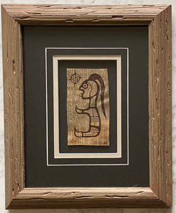 UNTITLED "SEATED FIGURE " NORVAL MORRISSEAU BIRCH BARK PAINTING 1960