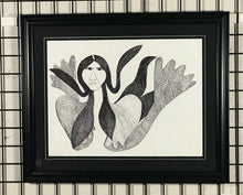 Load image into Gallery viewer, TALEELAJUK - PEN AND INK DRAWING -MAYUREAK ASHOONA , R.C.A., KINNGAIT