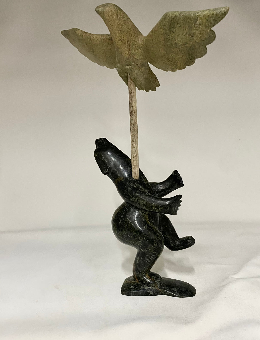 ‘HUNGRY BEAR AND BIRD”. MATTHEWSIE ASHEVAK, CAPE DORSET