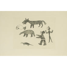 Load image into Gallery viewer, UNTITLED, &quot;INUIT COUPLE WITH ANIMALS&quot; SAGGIAK
